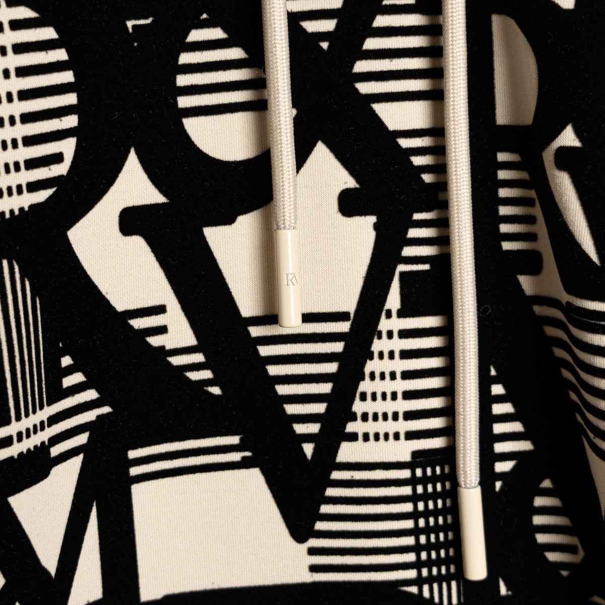 Classic RV Hoodie - All Over Letters detail