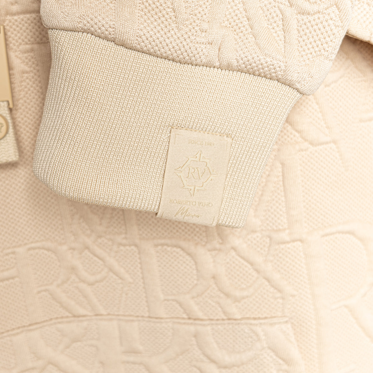 Lightweight Knit Hoodie - Quilted Monogram detail