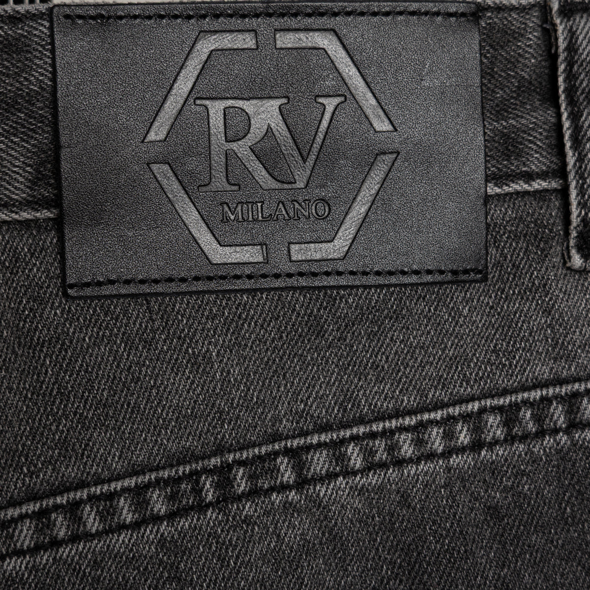 Wide Leg Jeans - Washed detail