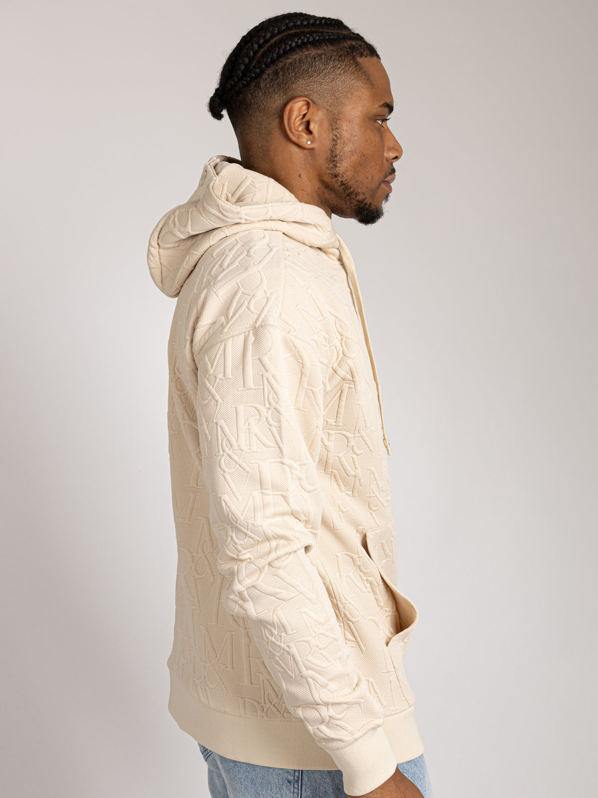 Lightweight Knit Hoodie - Quilted Monogram