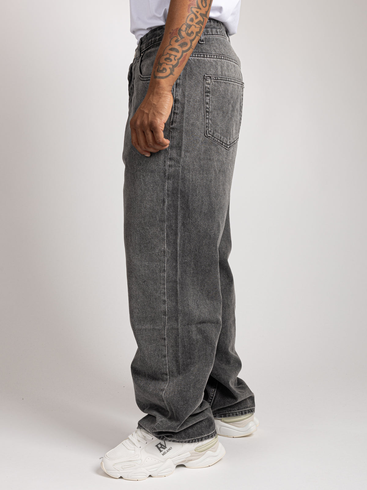 Wide Leg Jeans - Washed