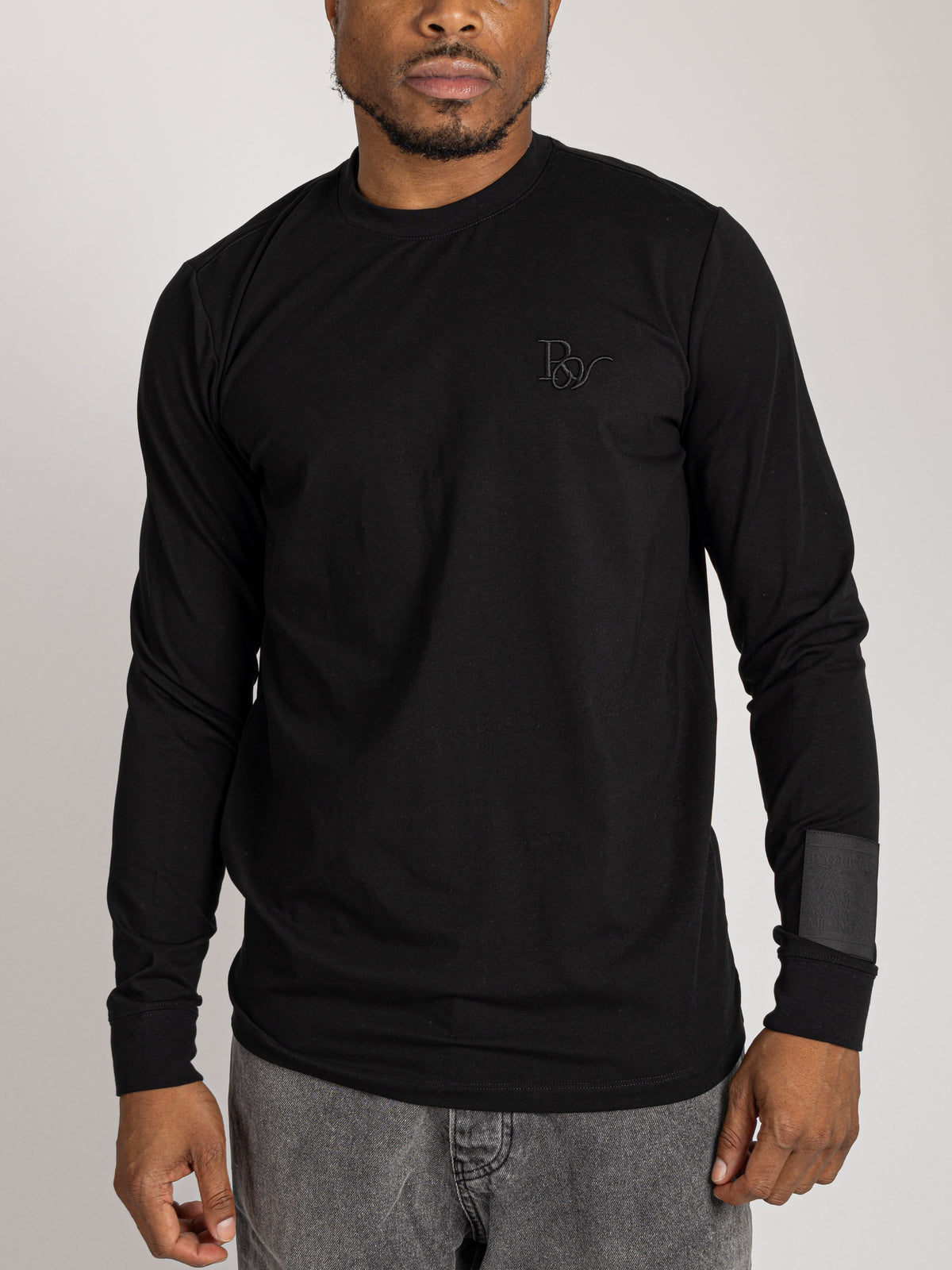 Slim Fit Long Sleeve Tee - Milano Script