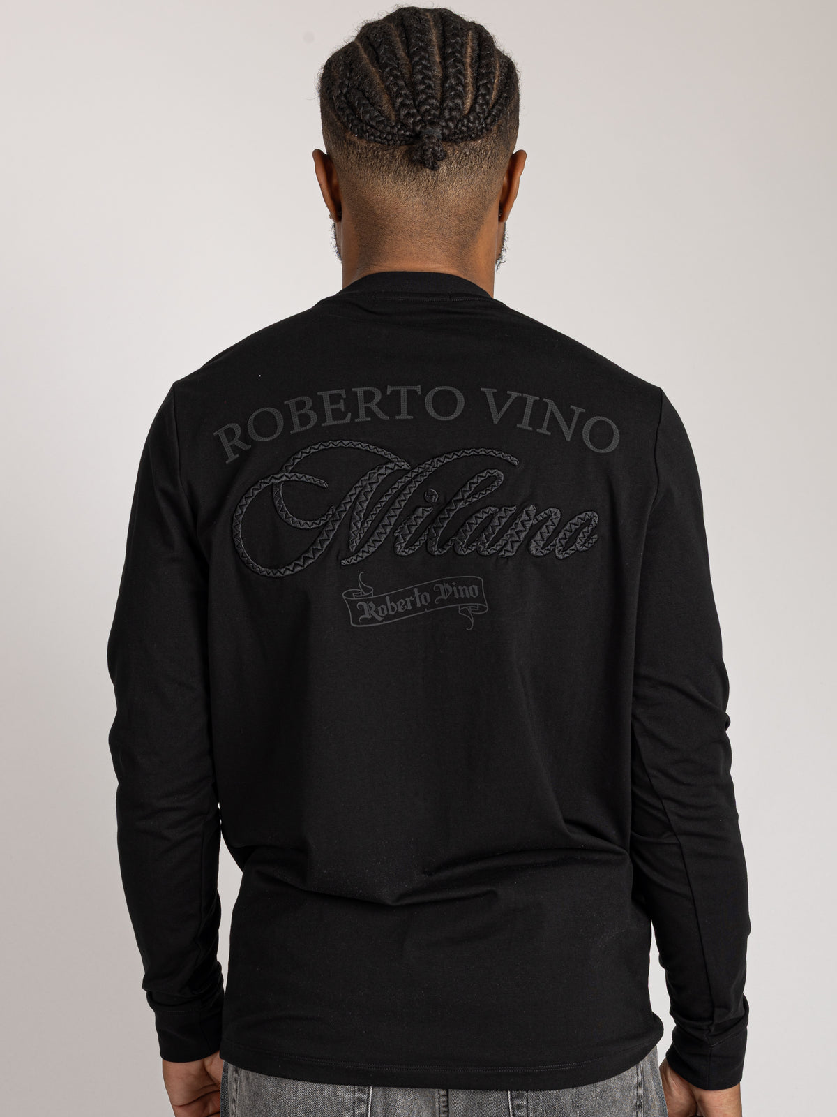 Slim Fit Long Sleeve Tee - Milano Script