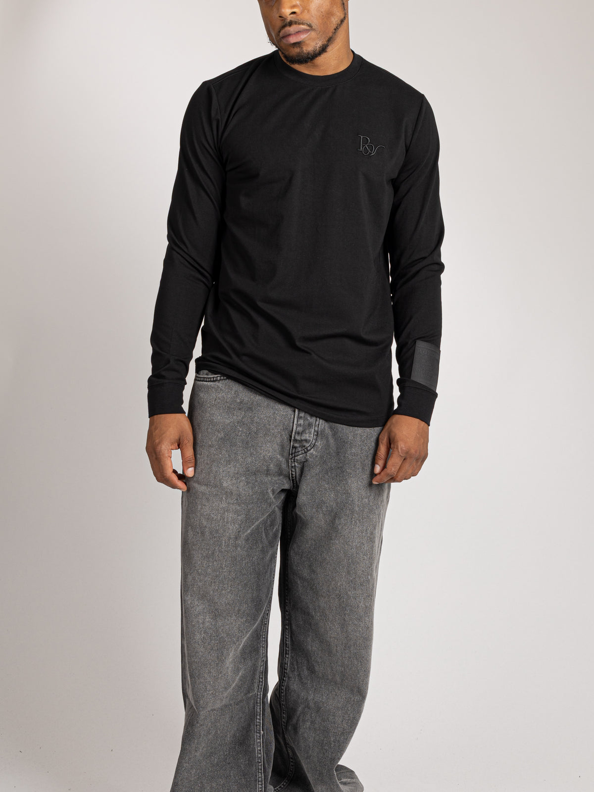 Slim Fit Long Sleeve Tee - Milano Script