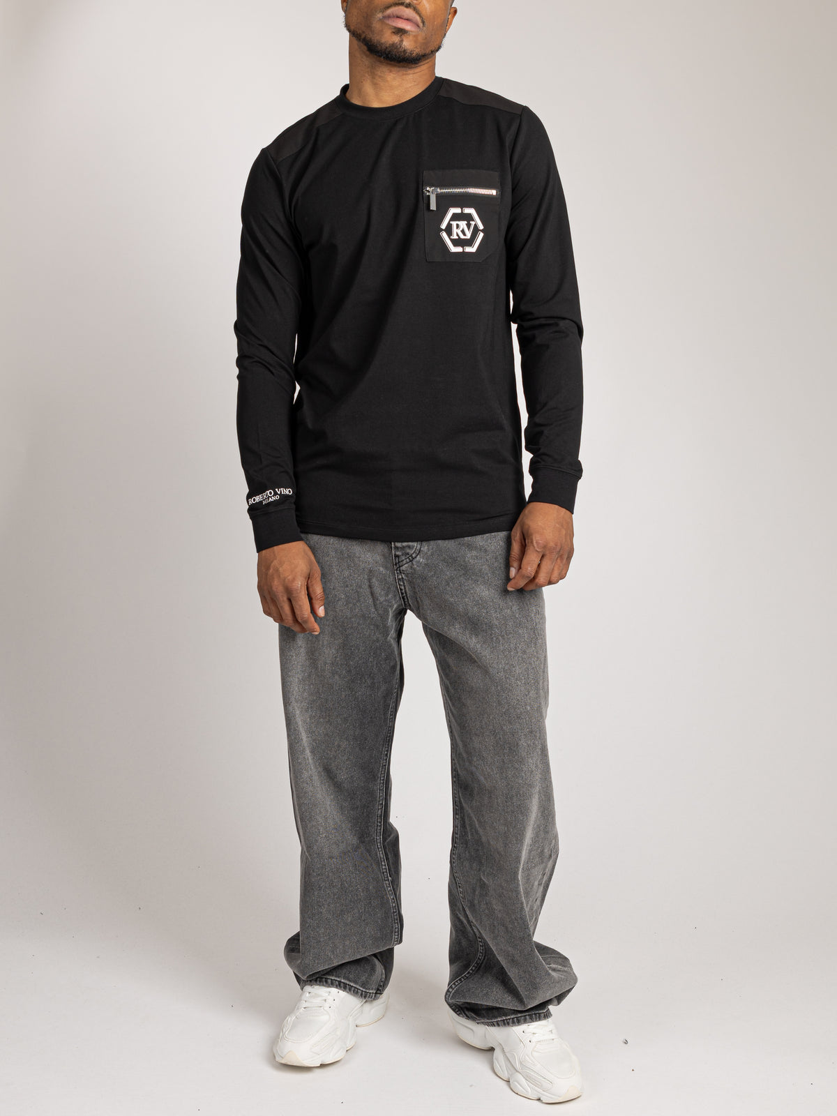 Slim Fit Long Sleeve Tee - Crest Logo