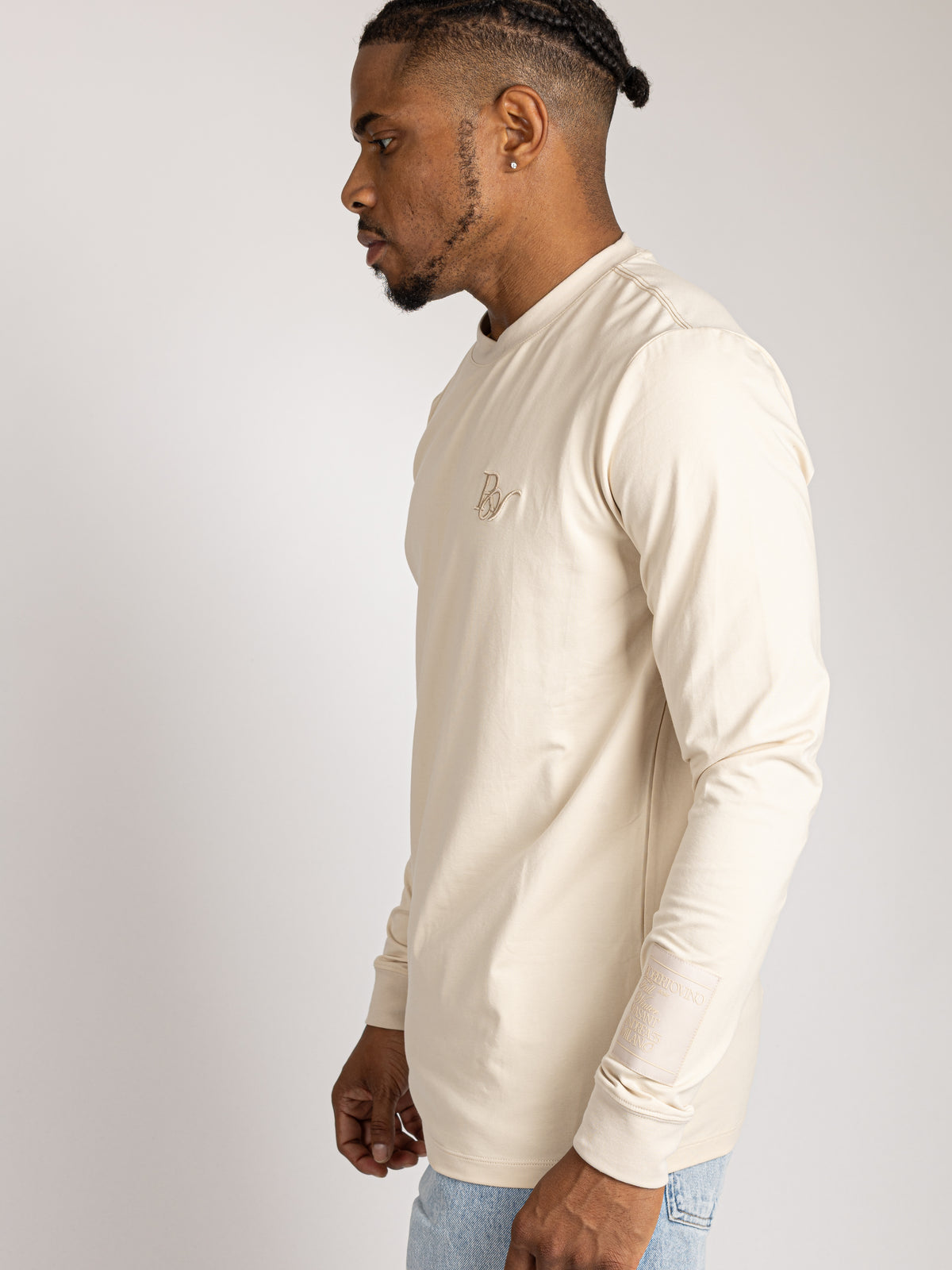 Slim Fit Long Sleeve Tee - Milano Script