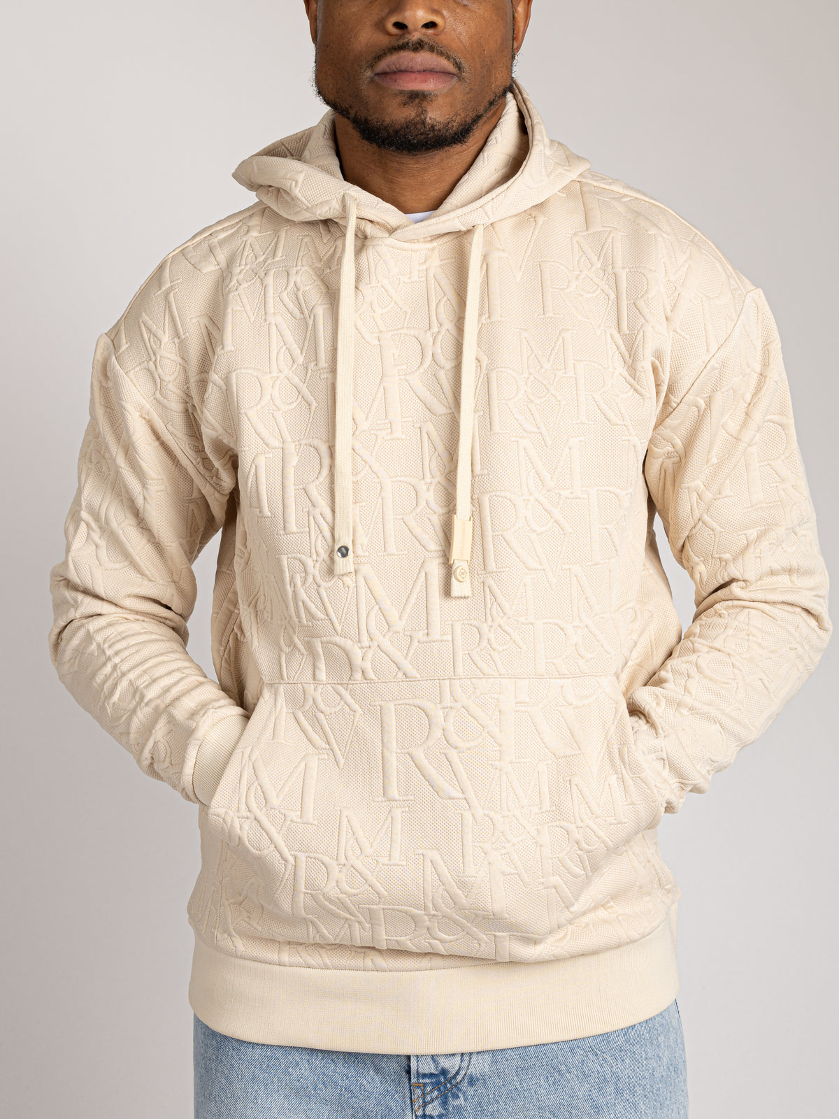 Lightweight Knit Hoodie - Quilted Monogram